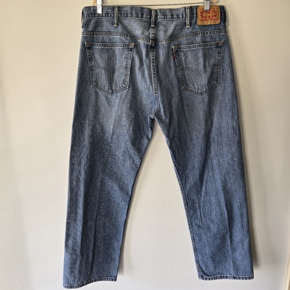 Levi's 569 Loose Fit Mens Denim Blue Jeans Size 38x32 - Picture 7 of 14